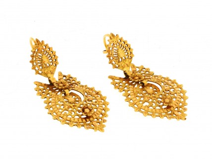 Brincos em OURO 19,2kl – FILIGRANA