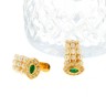 Brincos com 2 ESMERALDAS e 24 DIAMANTES em OURO 19,2kl