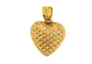 Medalha com 75 DIAMANTES em OURO 19,2kl