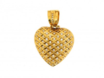 Medalha com 75 DIAMANTES em OURO 19,2kl