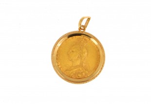 Medalha Ouro com Libra Victória em 22kl