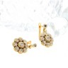 Brincos com 20 DIAMANTES em OURO 19,2 kl e PRATA 925