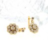 Brincos com 20 DIAMANTES em OURO 19,2 kl e PRATA 925