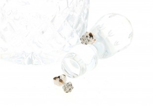 Brincos com 14 DIAMANTES em OURO 18 kl