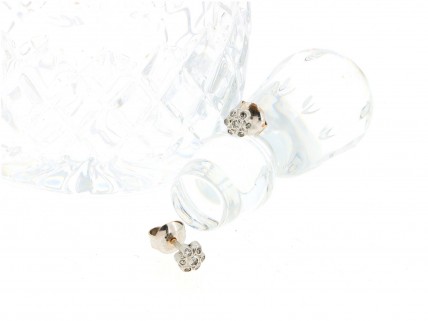 Brincos com 14 DIAMANTES em OURO 18 kl