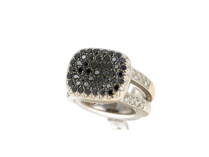 Anel com 76 DIAMANTES em OURO 19,2 kl