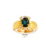 Anel com 1 SAFIRA e 6 DIAMANTES em OURO 19,2 kl