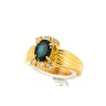 Anel com 1 SAFIRA e 6 DIAMANTES em OURO 19,2 kl
