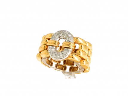 Anel ALTA JOALHARIA com 22 DIAMANTES em OURO 19,2 kl