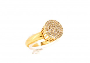 Anel com 52 DIAMANTES em OURO 18 kl