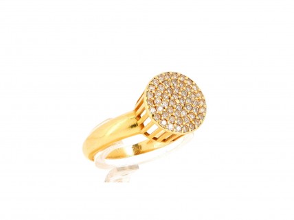 Anel com 52 DIAMANTES em OURO 18 kl