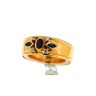 Anel com 4 DIAMANTES e 3 TOPÁZIOS em OURO 19,2 kl