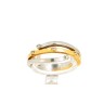 Anel Bicolor com 5 DIAMANTES em OURO 19,2 kl