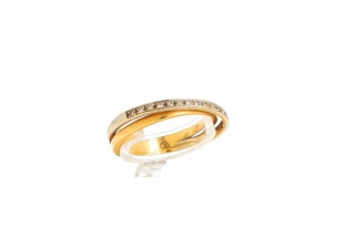 Aliança com 14 DIAMANTES em OURO 19,2 kl
