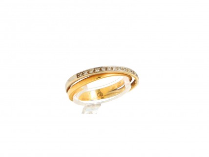 Aliança com 14 DIAMANTES em OURO 19,2 kl