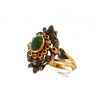 Anel ANTIGO com 18 DIAMANTES em OURO 19,2 kl e PRATA