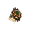 Anel ANTIGO com 18 DIAMANTES em OURO 19,2 kl e PRATA