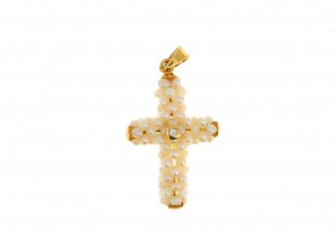 Medalha com 1 DIAMANTE em OURO 19,2 kl