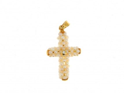 Medalha com 1 DIAMANTE em OURO 19,2 kl
