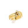 Anel com 3 DIAMANTES em OURO 19,2 kl