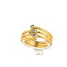 Anel com 3 DIAMANTES em OURO 19,2 kl