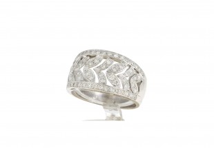 Anel ALTA JOALHARIA com 65 DIAMANTES em OURO 19,2 kl