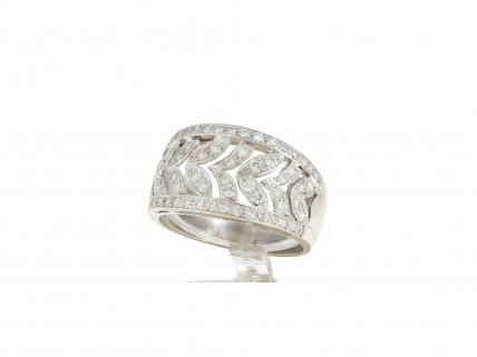 Anel ALTA JOALHARIA com 65 DIAMANTES em OURO 19,2 kl