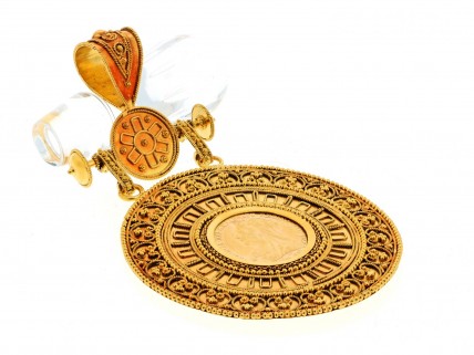 Medalhão em OURO 22 kl e 19,2 kl – FILIGRANA