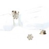 Brincos com 14  DIAMANTES em OURO 18 kl