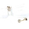 Brincos com 14  DIAMANTES em OURO 18 kl