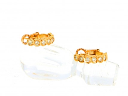 Brincos em Ouro de 19,2Klts e DIAMANTES