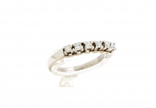 Anel 6 DIAMANTES em OURO 19,2 kl 