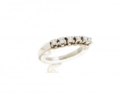 Anel 6 DIAMANTES em OURO 19,2 kl 