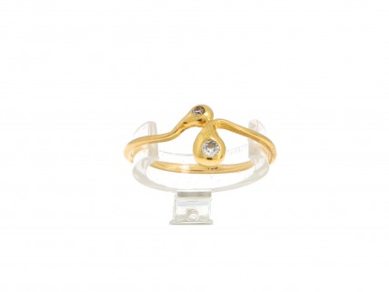 Anel em ouro de 18K com DIAMANTES