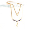 Colar com 6 SAFIRAS e ZIRCÒNIAS em OURO 19,2 kl