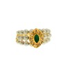 Anel com 1 ESMERALDA e 12 DIAMANTES em OURO 19,2kl