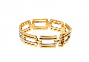 Pulseira Bicolor em OURO 19,2 kl