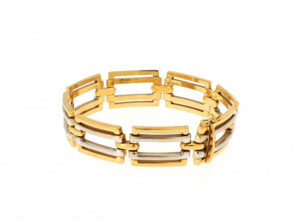 Pulseira Bicolor em OURO 19,2 kl