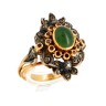 Anel ANTIGO com 18 DIAMANTES em OURO 19,2 kl e PRATA