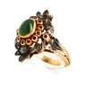 Anel ANTIGO com 18 DIAMANTES em OURO 19,2 kl e PRATA