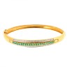 Escrava com 21 ESMERALDAS e 72 DIAMANTES em OURO 18kl