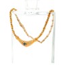 Colar com 1 SAFIRA e 70 DIAMANTES em OURO 19,2 kl