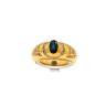 Anel com 1 SAFIRA e 36 DIAMANTES em OURO 19,2 kl