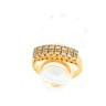 Anel com 16 DIAMANTES em OURO 19,2 kl