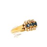 Anel Chuveiro com 16 DIAMANTES e 3 SAFIRAS em OURO 19,2kl