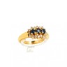 Anel Chuveiro com 16 DIAMANTES e 3 SAFIRAS em OURO 19,2kl