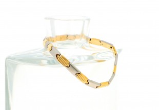 Pulseira Bicolor em OURO 19,2 kl