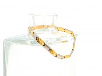 Pulseira Bicolor em OURO 19,2 kl