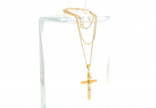 Fio com Crucifixo em OURO 18 kl