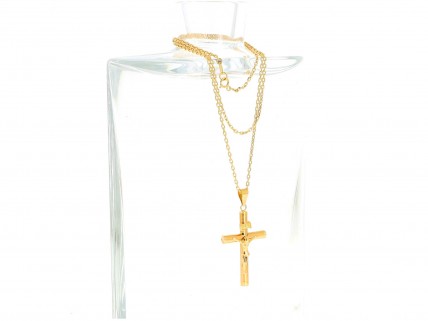 Fio com Crucifixo em OURO 18 kl